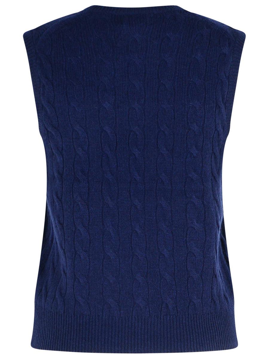 Polo Ralph Lauren – Weste aus Wolle und Kaschmir, Marineblau