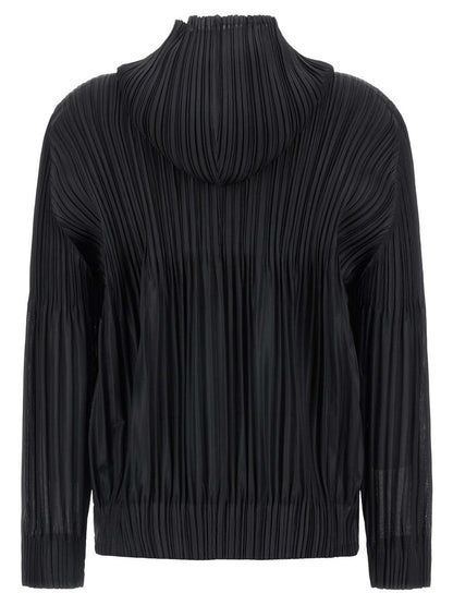 Pleats Please Issey Miyake Bluse mit Reißverschluss