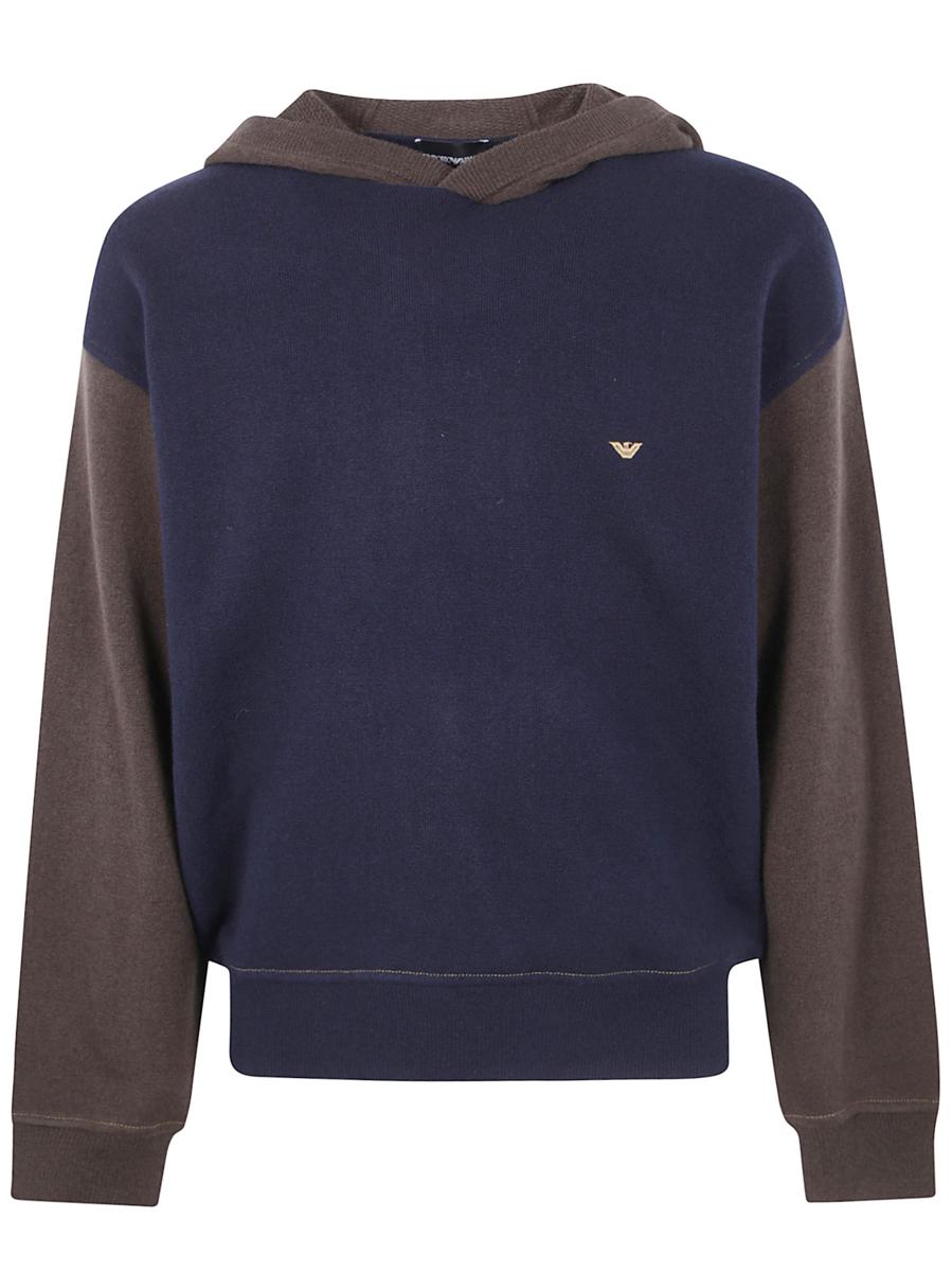 Emporio Armani Zweifarbiger Kapuzenpullover Kleidung