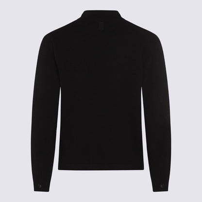 Canali Schwarzer Wollstrick