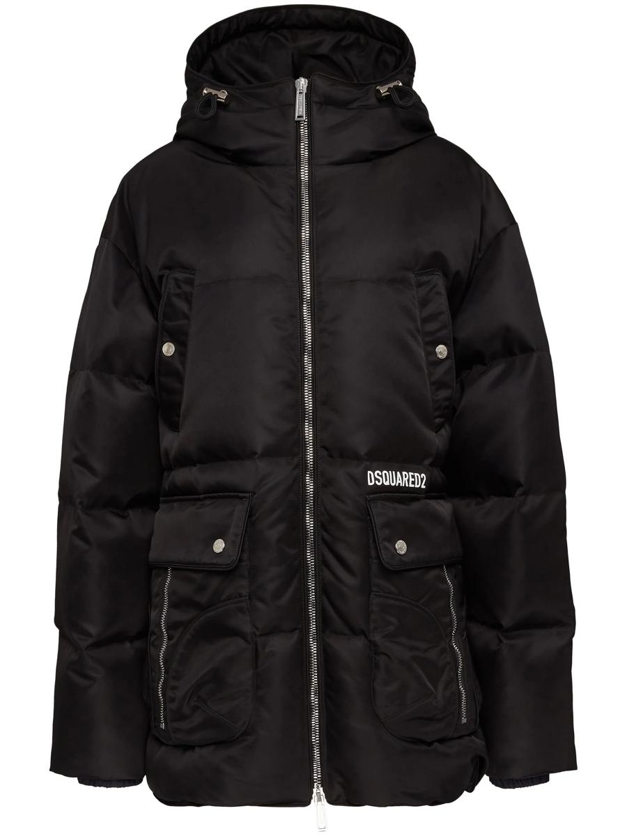 DSQUARED2 Steppmantel mit Kapuze