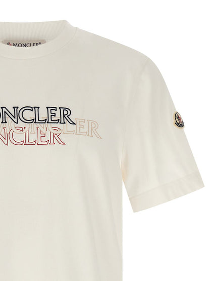 Moncler T-Shirt mit beflocktem Logo