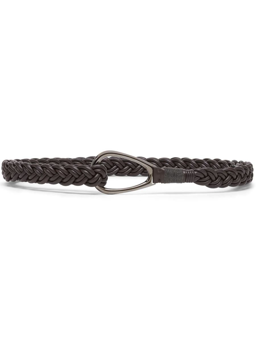 Brunello Cucinelli – Gewebter Ledergürtel