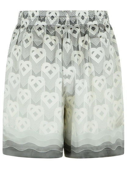 Casablanca Graue Seiden-Bermudashorts