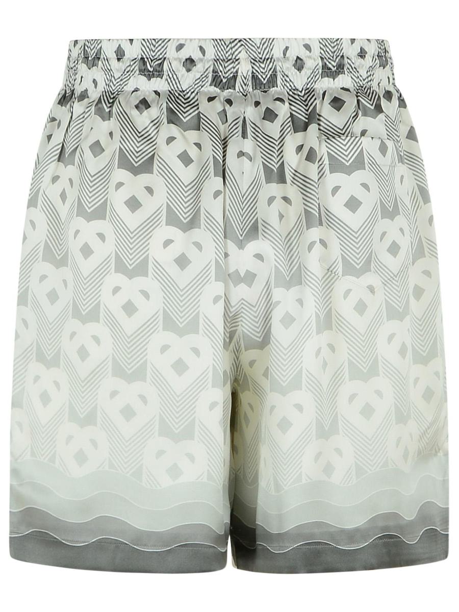 Casablanca Graue Seiden-Bermudashorts