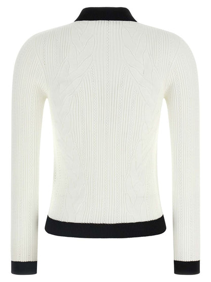 Balmain Zweifarbige Strickjacke