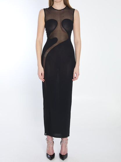 Geformtes Strick-Midikleid