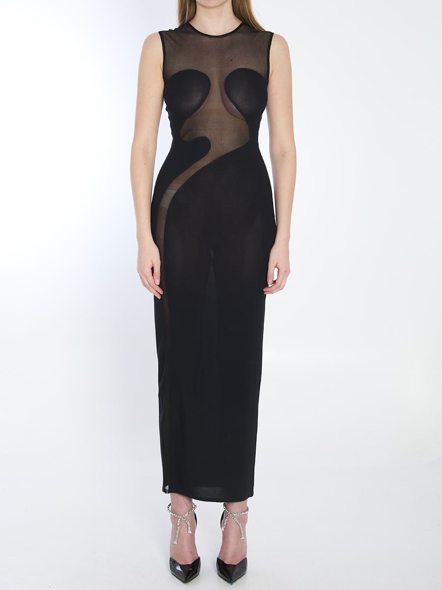 Geformtes Strick-Midikleid