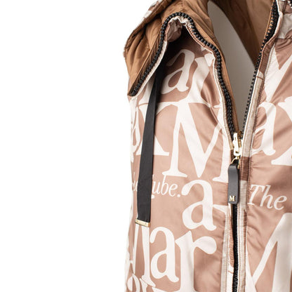 Max Mara – Wendbare Daunenjacke mit kamelfarbener Kapuze