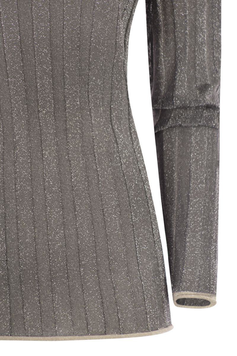 Fabiana Filippi – Gerippter Rollkragenpullover mit Lurex