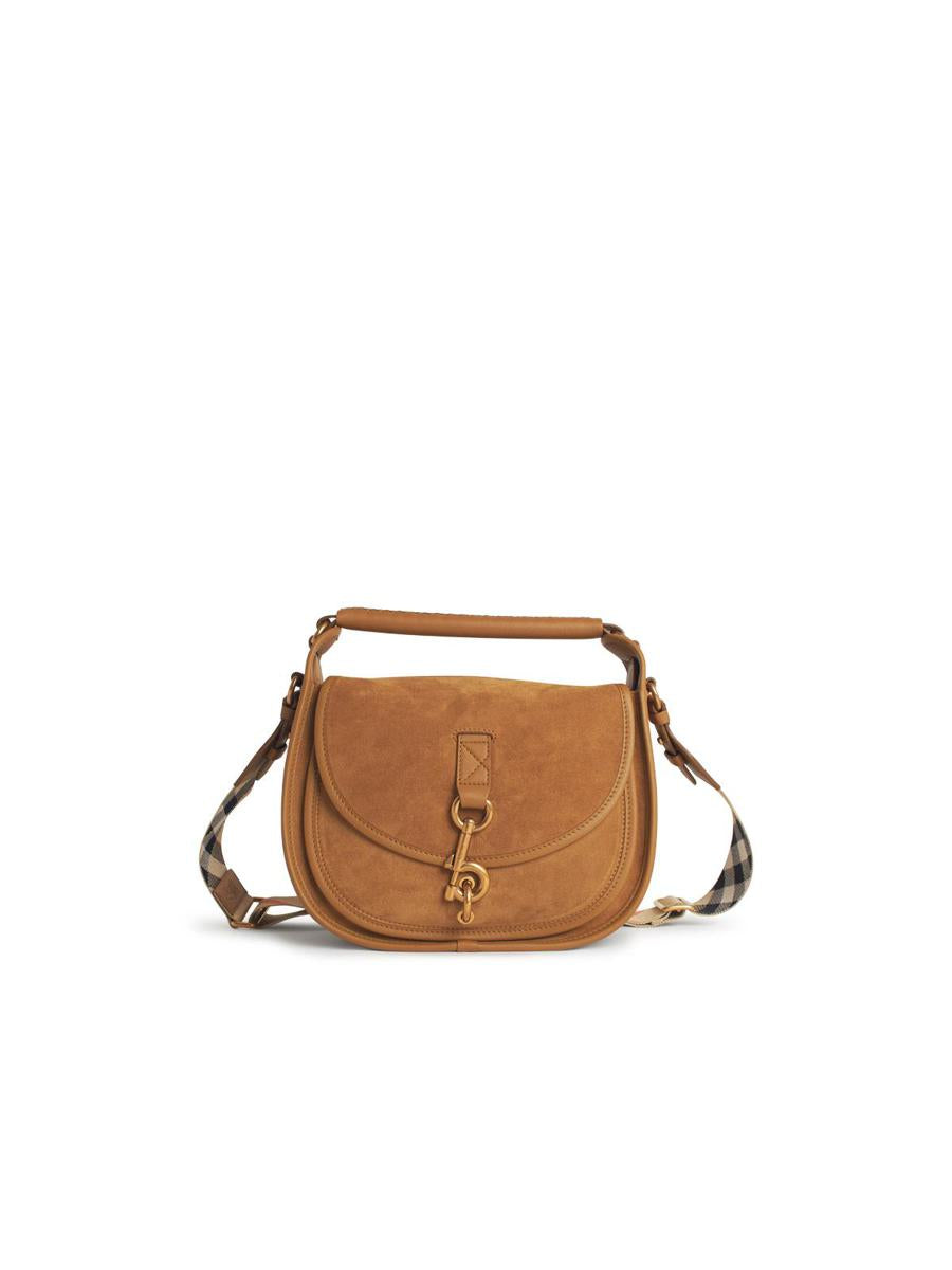 Burberry „Messenger“-Tasche aus braunem Wildleder