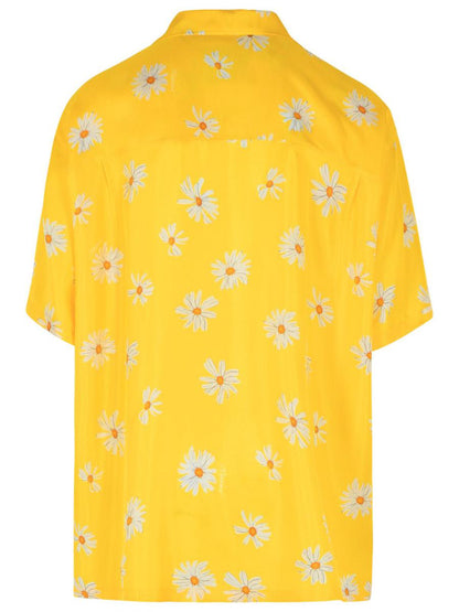 Gelbes Seidenhemd von Moschino