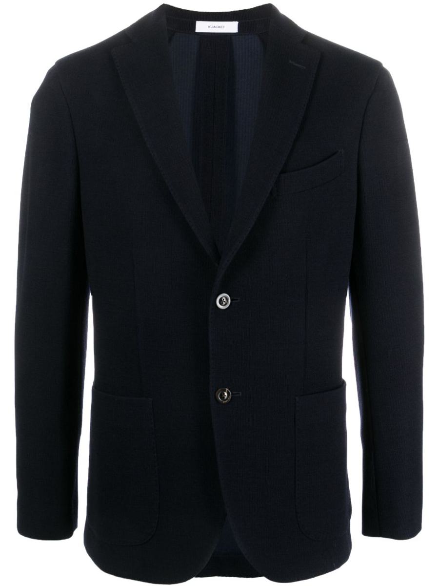 Einreihige Jacke aus Wollmischung von Boglioli