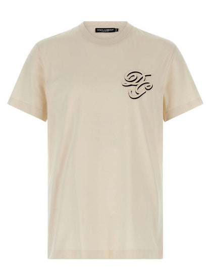 Dolce &amp; Gabbana T-Shirt mit doppelter Stickerei