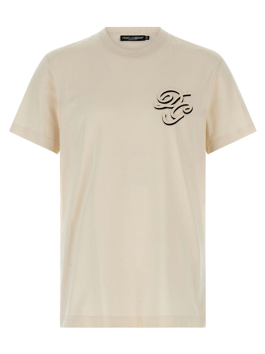 Dolce &amp; Gabbana T-Shirt mit doppelter Stickerei
