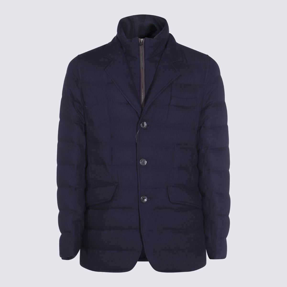 Herno Dunkelblaue Daunenjacke
