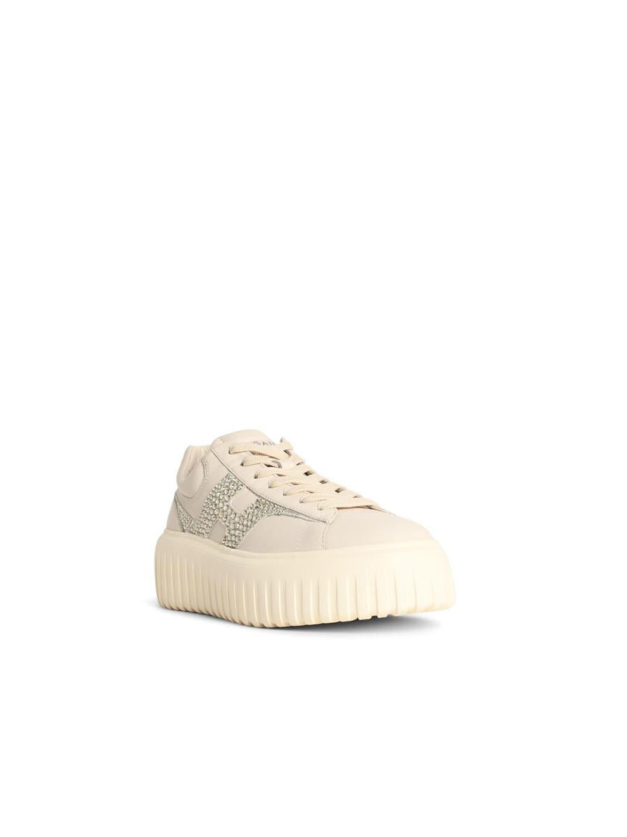 Hogan – Graue Leder-Sneaker mit „H-Streifen“