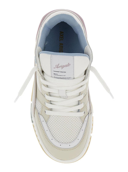 Weiße und mehrfarbige Sneakers „Area Lo“ mit Logodetail aus Ledermischung für Damen