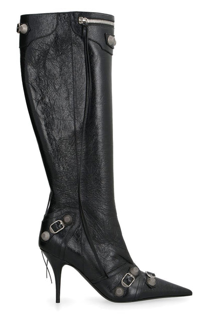 Balenciaga Cagole Lederstiefel mit spitzer Zehenpartie