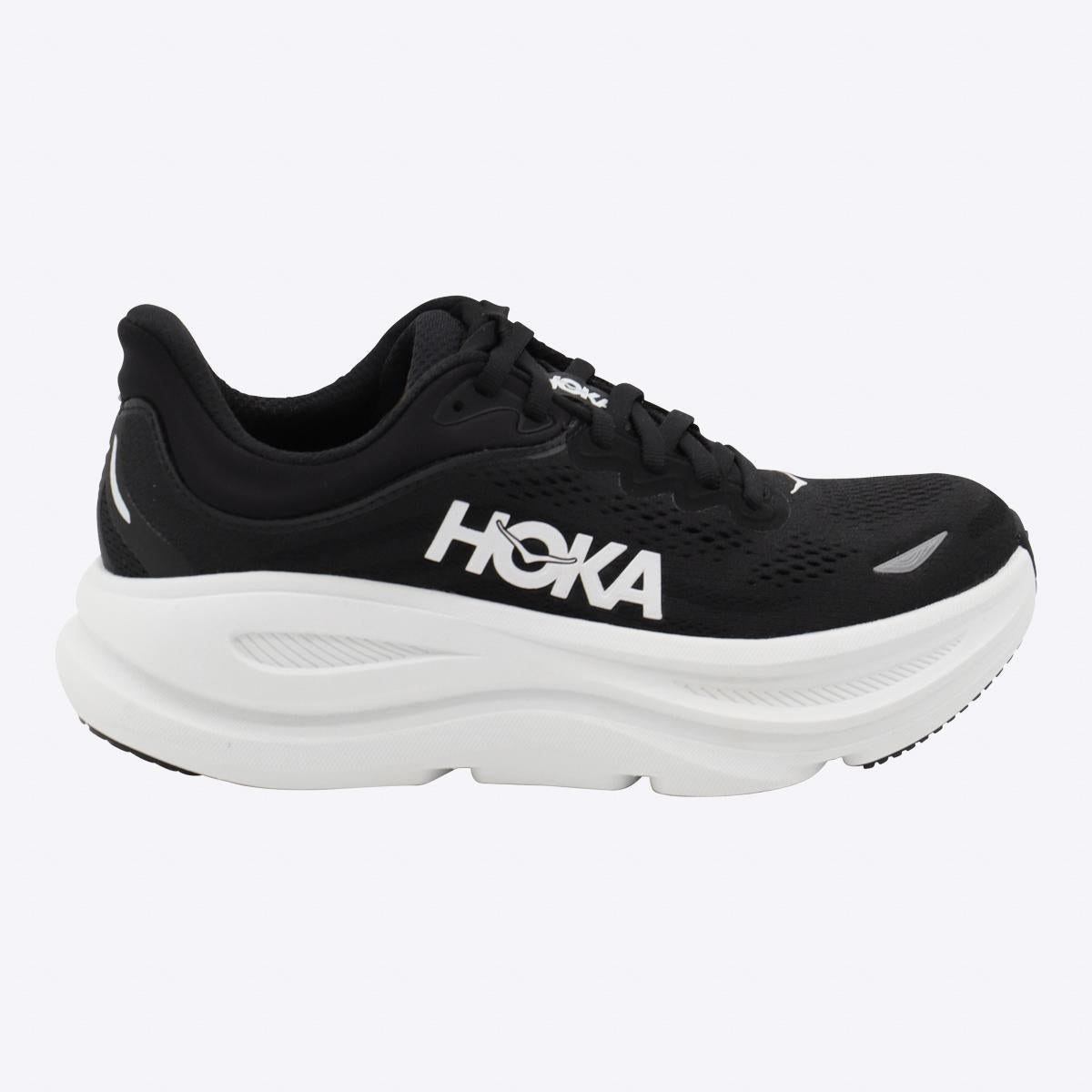 Hoka – Bondi 9 – Sneaker in Schwarz und Weiß
