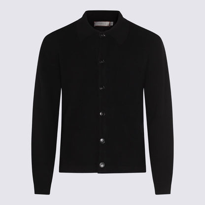 Canali Schwarzer Wollstrick