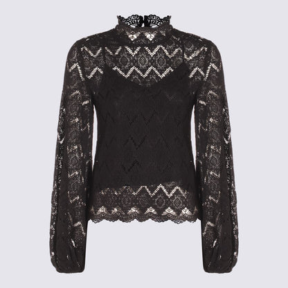 Twinset Schwarzes Baumwolltop