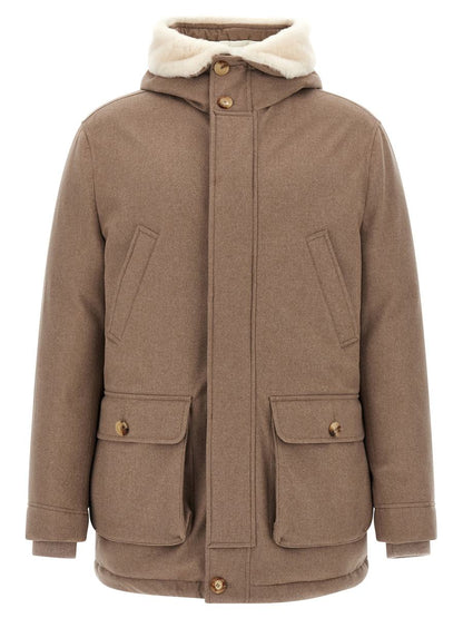 Brunello Cucinelli Flanell-Daunenjacke