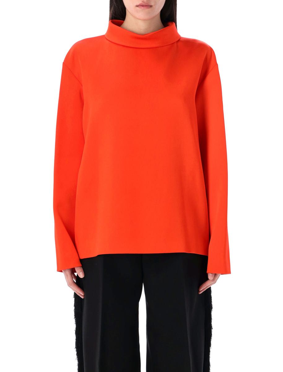 Carven Doppelsatinbluse