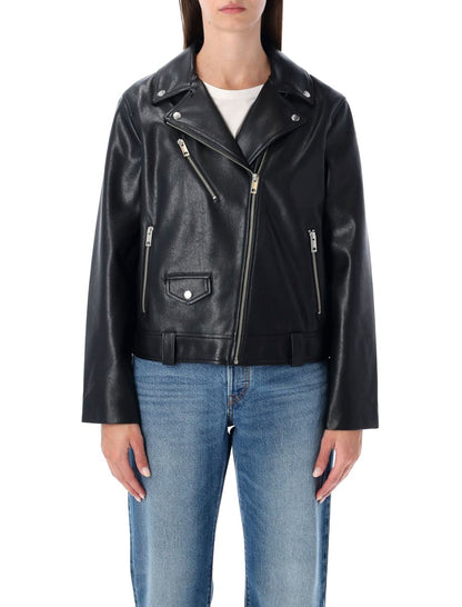 Levi'S – Kendal – Schwarze Motorradjacke aus Öko-Leder