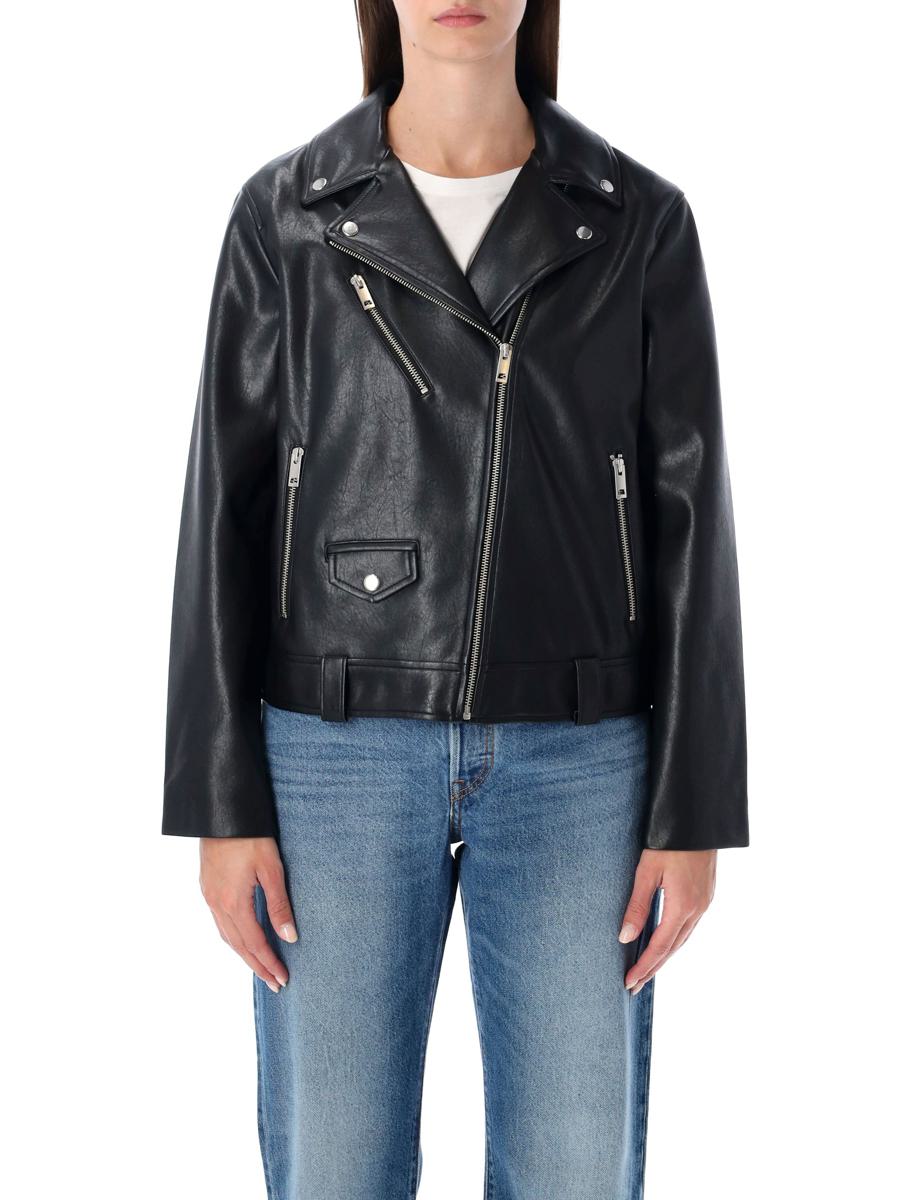 Levi'S – Kendal – Schwarze Motorradjacke aus Öko-Leder