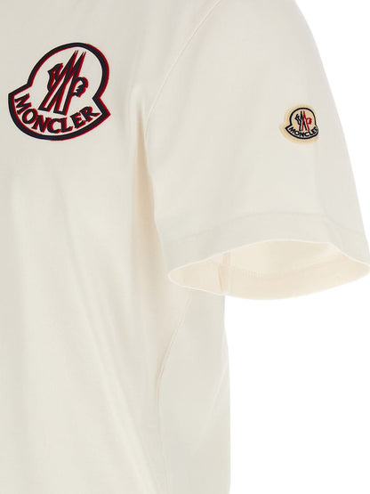 Moncler T-Shirt mit beflocktem Logo