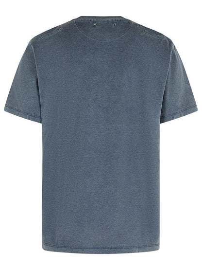 Blaues Baumwoll-T-Shirt von Golden Goose