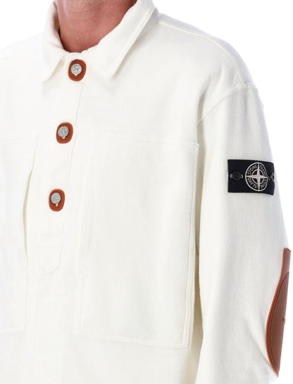 Stone Island – Coach-Jacke aus Baumwolle in Strickoptik