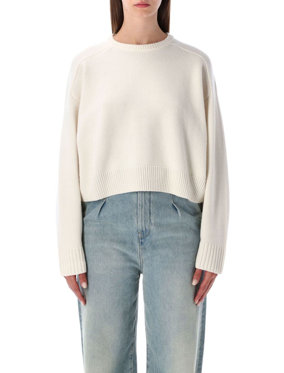 Loulou Studio Bruzzi Kurzer Pullover aus Wolle und Kaschmir