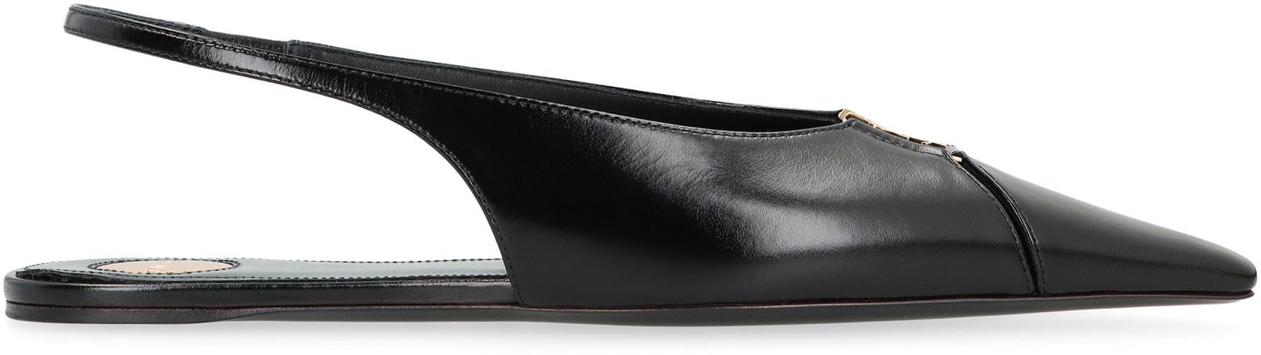 Saint Laurent Babylone Slingback-Ballerinas mit spitzer Zehenpartie