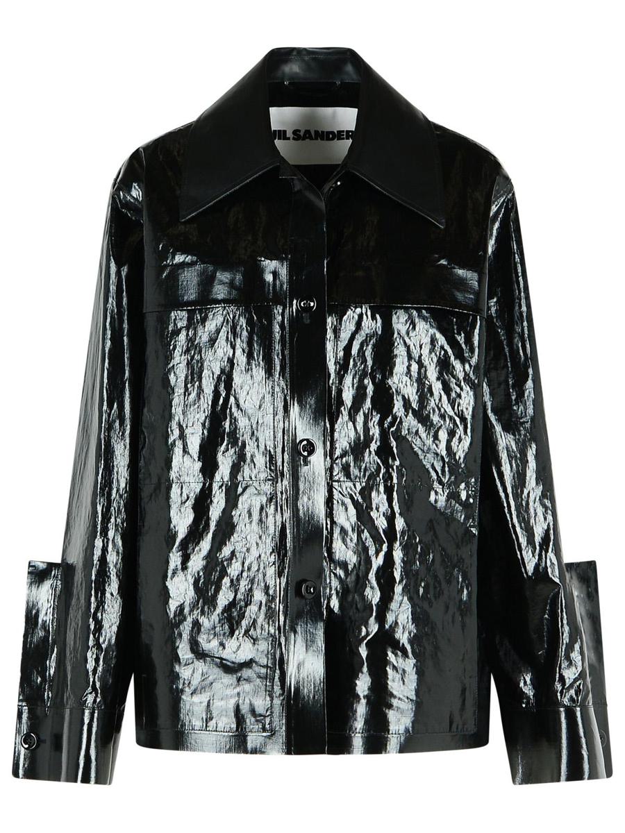 Jil Sander Schwarze Leinenjacke