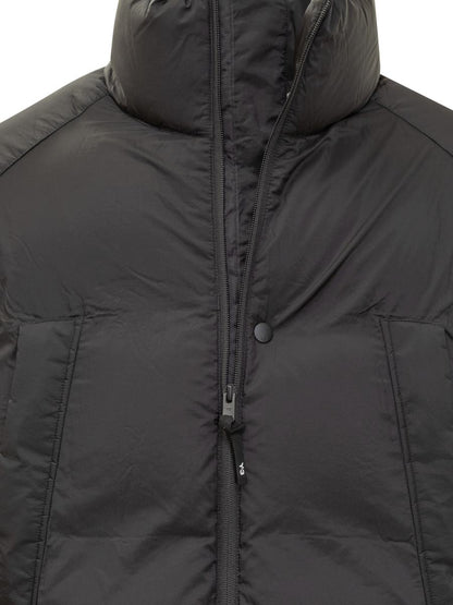 Y-3 Adidas Schwarze übergroße Daunenjacke mit Reißverschluss Y-3