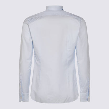 Glanshirt Hellblaues Baumwollhemd