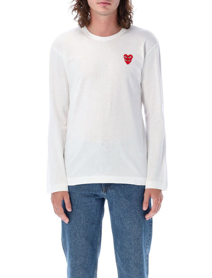 Comme Des Garçons Play Double Heart L/S T-Shirt