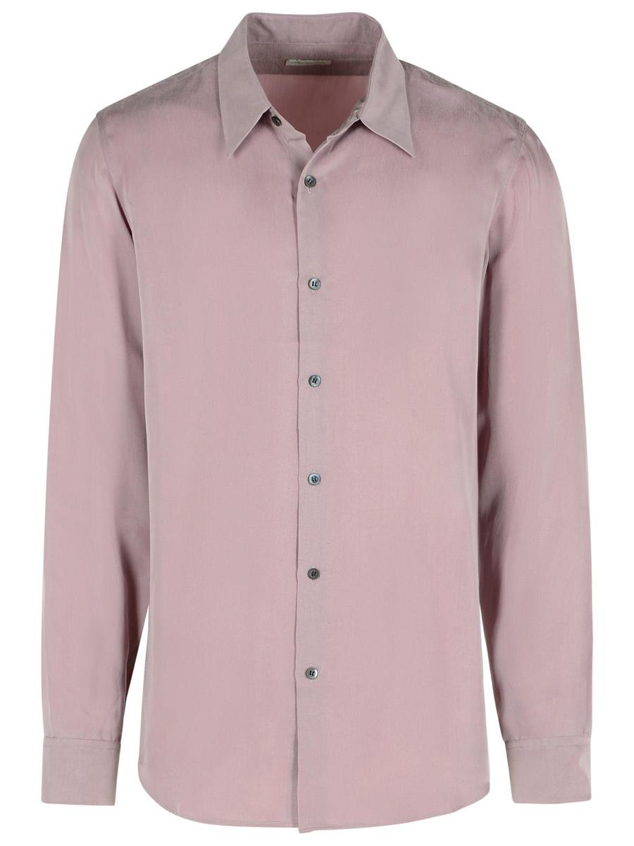 Dries Van Noten Mauve Cupro-Hemd