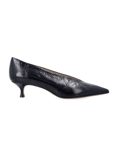 Le Monde Beryl Babouche Kitten Heels Schwarz Naplack