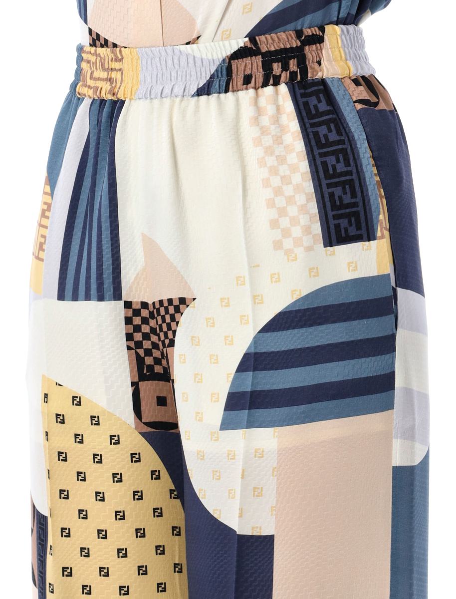 Fendi Hose mit Patchwork-Print