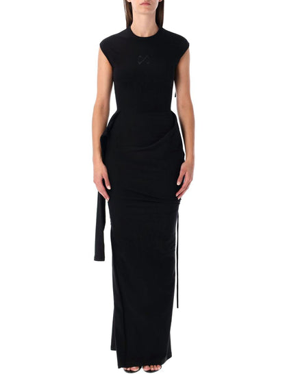 Ottolinger – Ärmelloses Maxikleid aus Bio-Baumwolle in Schwarz