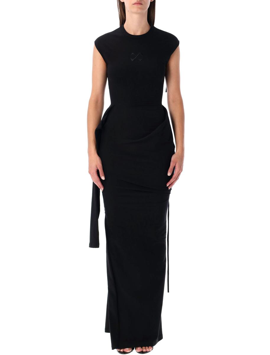 Ottolinger – Ärmelloses Maxikleid aus Bio-Baumwolle in Schwarz