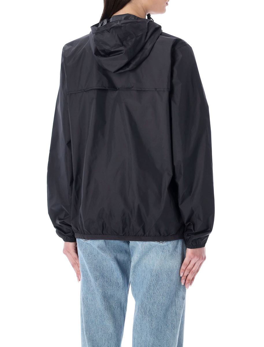 Comme Des Garçons Play – Zweifarbige, wasserdichte Jacke mit Reißverschluss und Kapuze