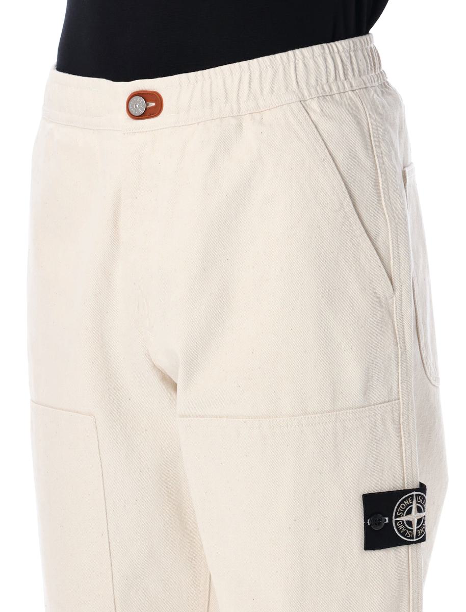 Stone Island – Lockere Chinohose aus Gabardine