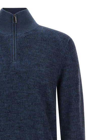 Brioni Pullover mit halbem Reißverschluss
