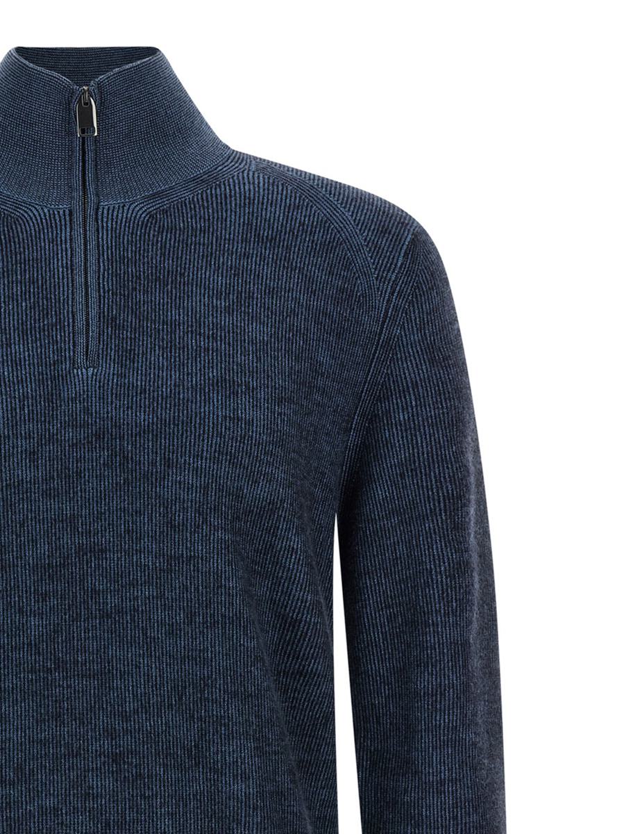 Brioni Pullover mit halbem Reißverschluss