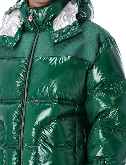 Casablanca Nylon-Daunenjacke Grün
