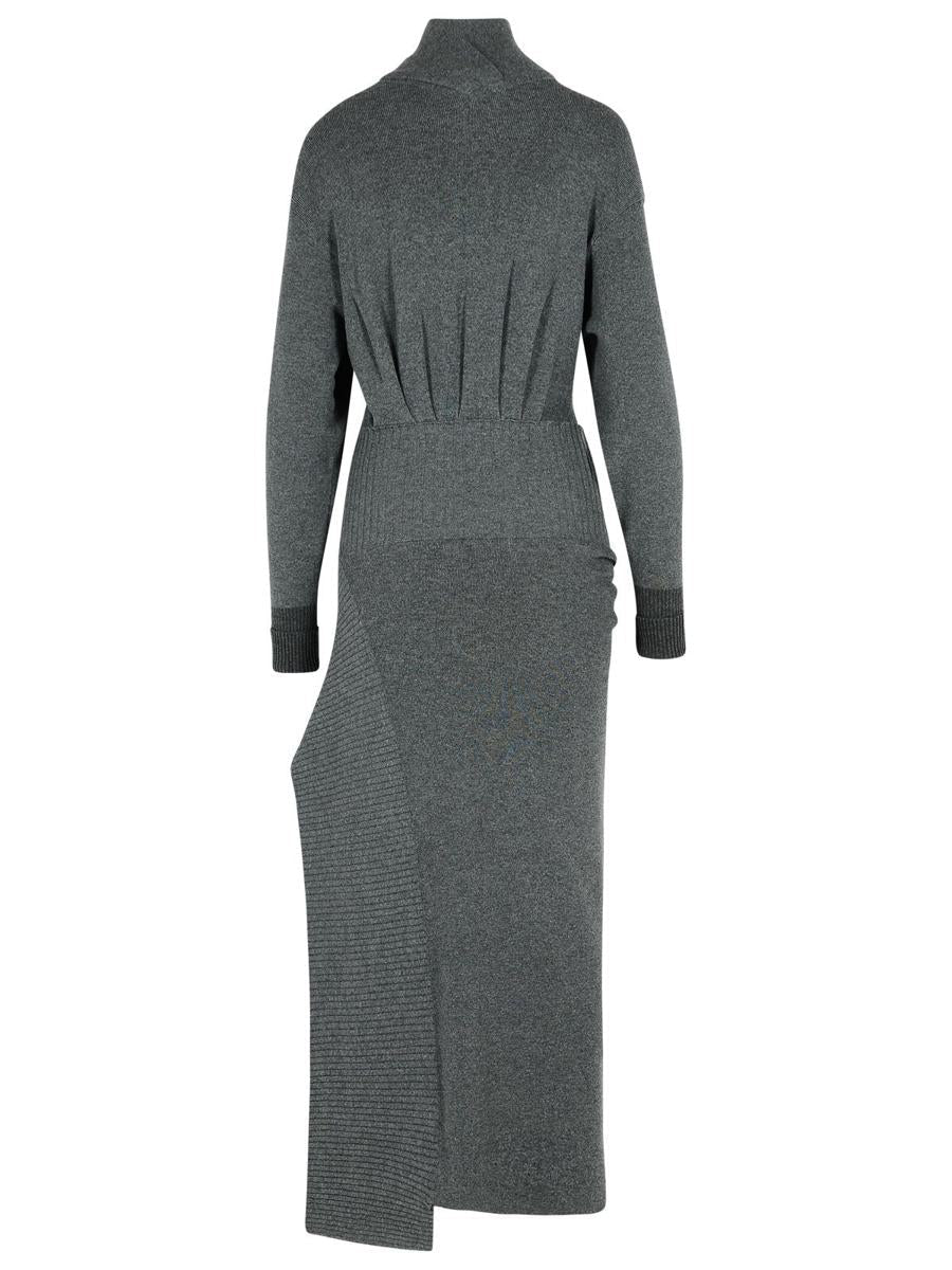 Graues Wollmischungskleid von Lanvin
